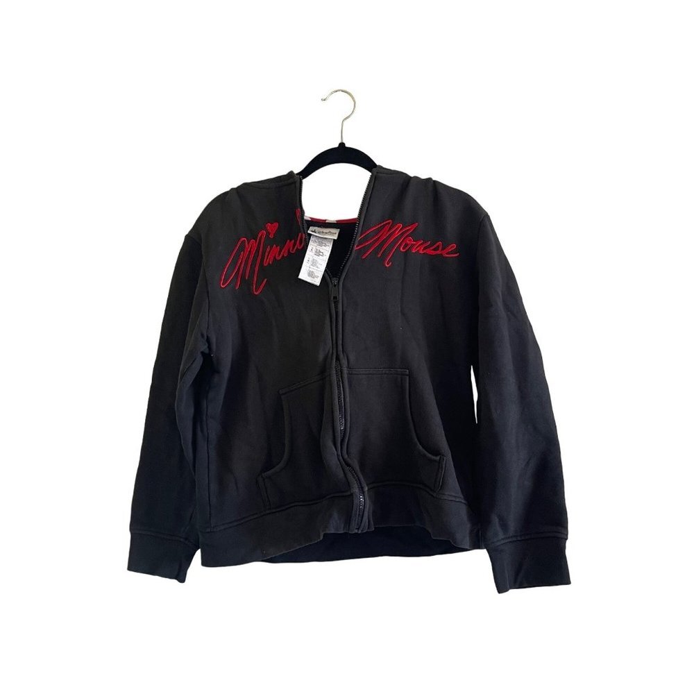 Disney Parks Minnie Mouse Authentic Black Zip Up Jackets